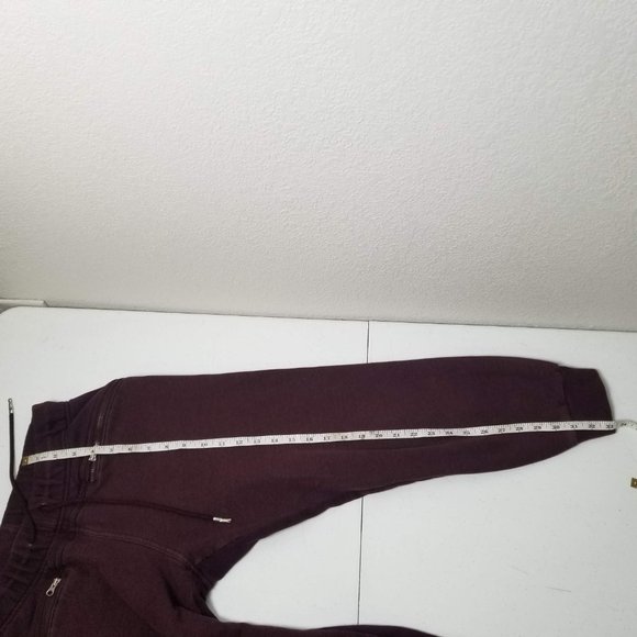 SOLD Adidas Stella Mccartney Joggers Zippered Pockets Burgandy Womens size S - Picture 10 of 11